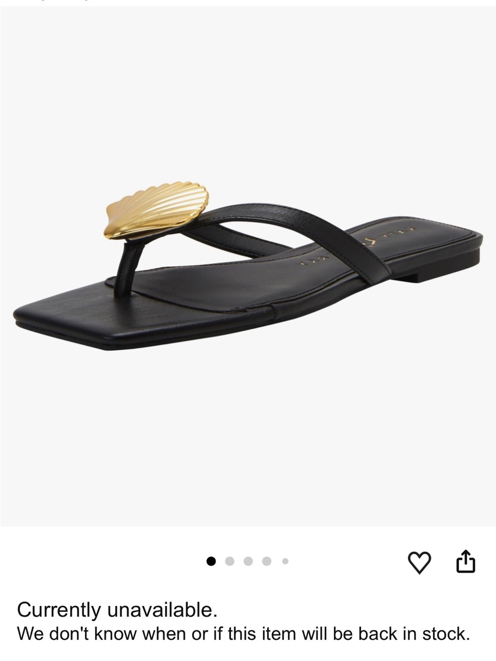 Katy Perry Collections Tan Sandal with Gold Shell Accent - Picture 5 of 5
